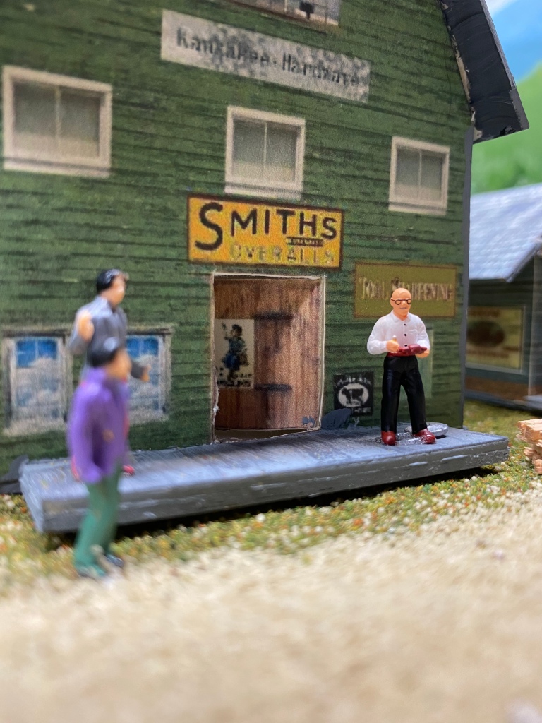 Customers at Smith's Overalls.